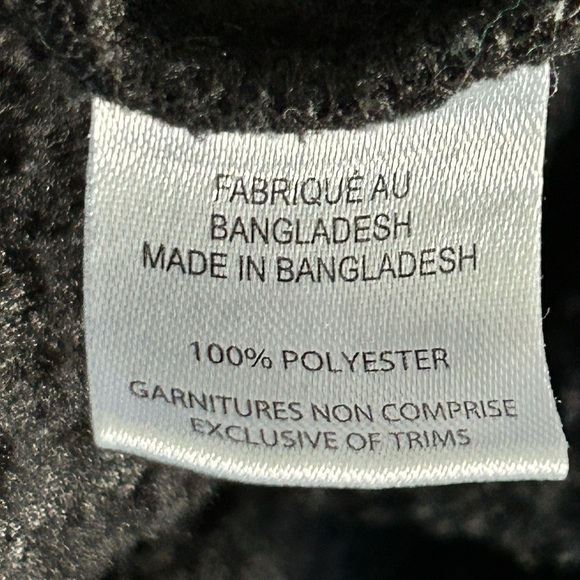 Mountain Ridge size large, black, long sleeve Sherpa hoodie with front pouch - Picture 8 of 9